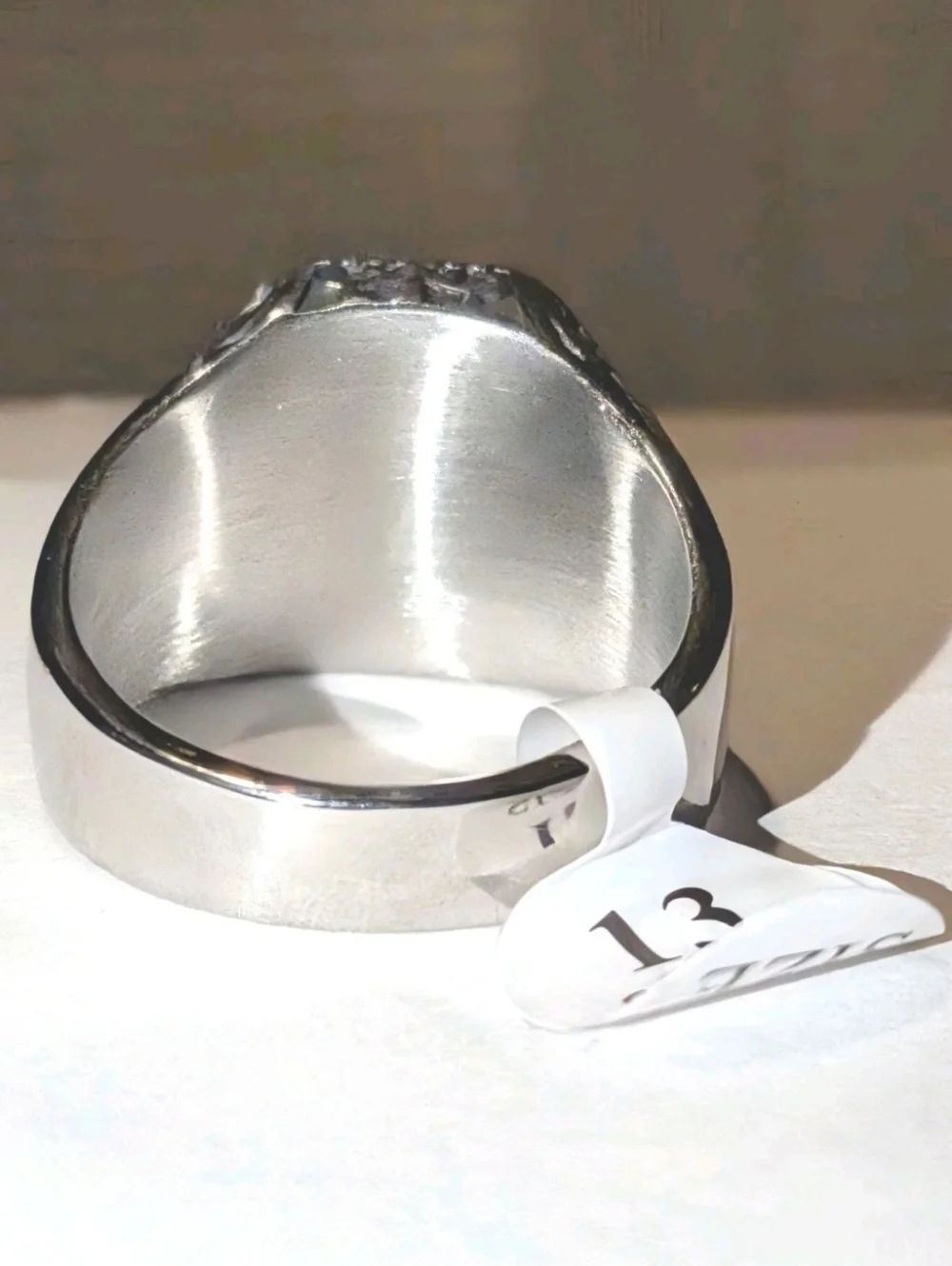 Retro Viking 5 Ct Lab Created Blue Sapphire Men's Ring 14K Silver Plated Sz 13